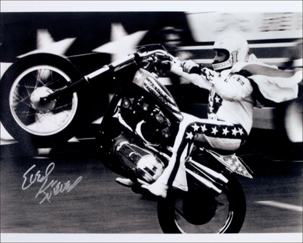 Lot 1262 Evel Knievel Signed Photograph