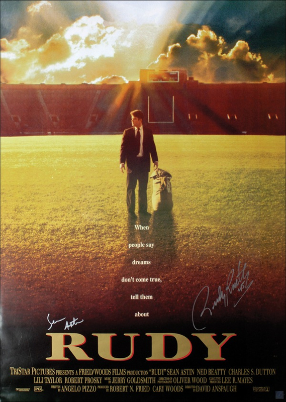 Lot 1388 Dan ?Rudy? Ruettiger and Sean Astin Poster