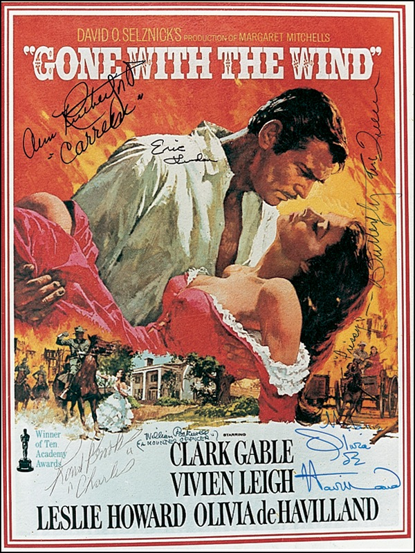 Lot 909 Gone With the Wind Signed Photograph
