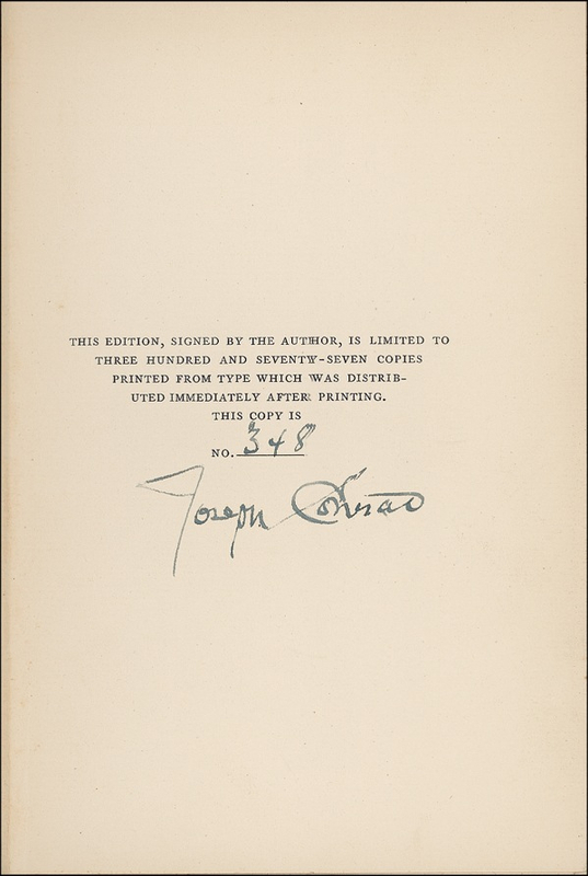 Lot 484 Joseph Conrad Book