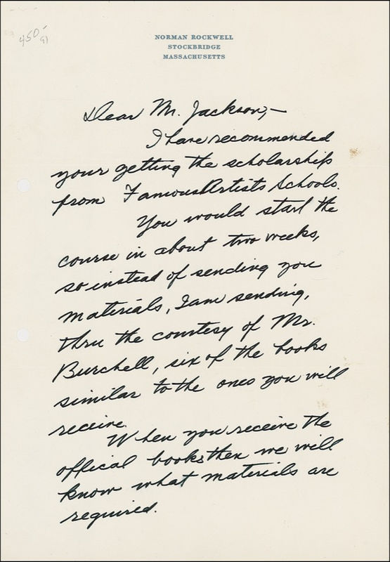 Lot 534 Norman Rockwell: The artist as teacher