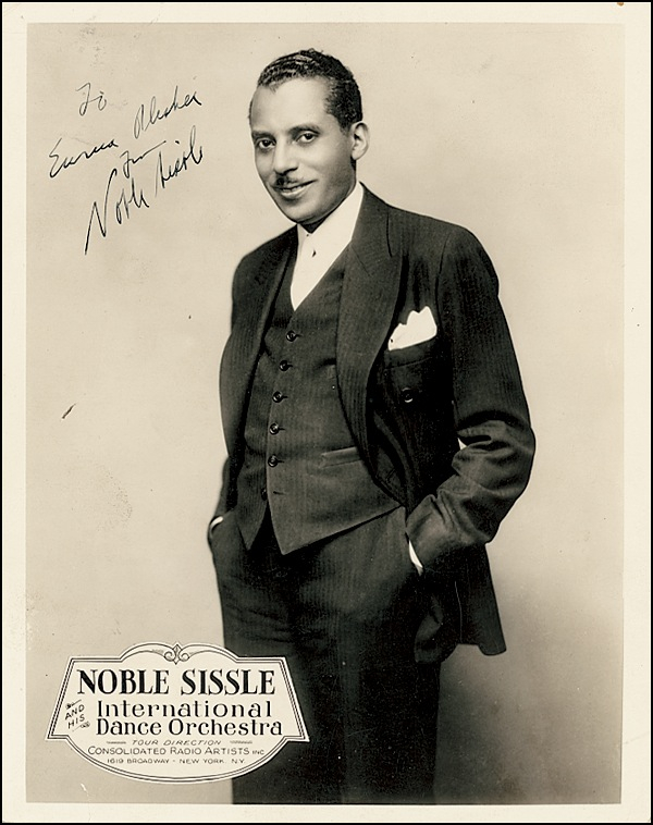 Lot 758 Noble Sissle Signed Photograph