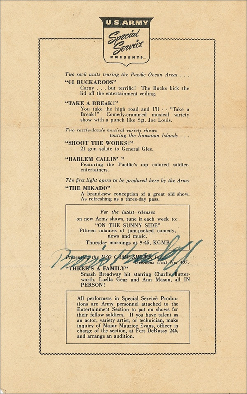 Lot 966 Boris Karloff Program