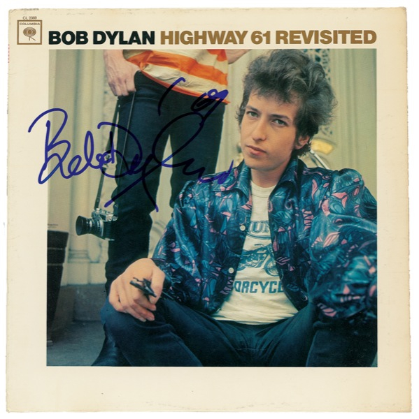 Lot 656 Bob Dylan: Rare in-person signed Highway 61 album