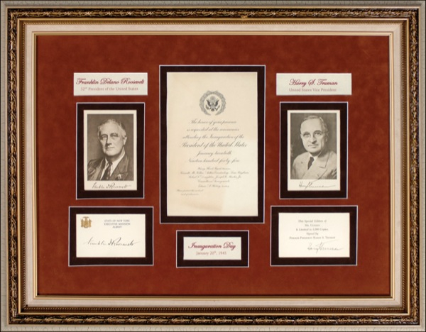 Lot 125 Franklin D. Roosevelt and Harry S. Truman Group Lot