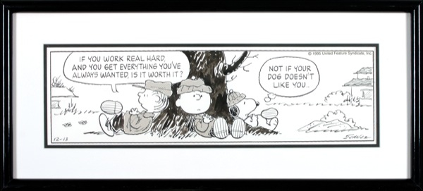 Lot 594 Charles Schulz Original 'Peanuts' Comic Artwork