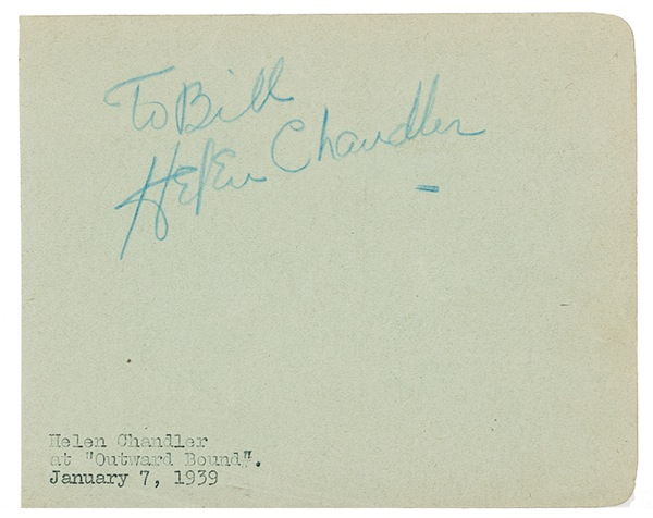 Lot 843 Helen Chandler Signature