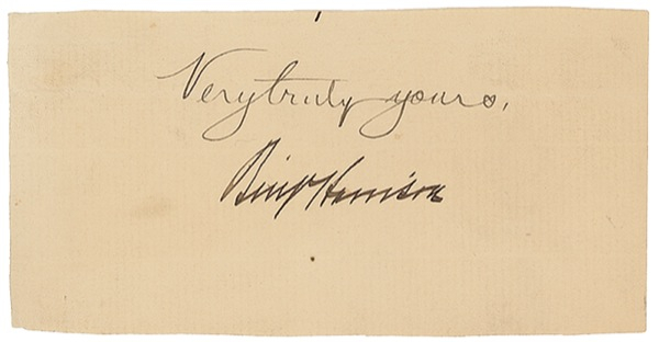 Lot 62 Benjamin Harrison Group Lot