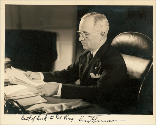 Lot 151 Harry S. Truman Signed Photograph