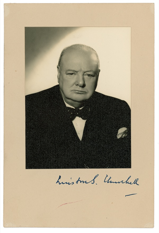 Lot 186 Winston Churchill Signed Photograph