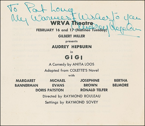 Lot 930 Audrey Hepburn Program