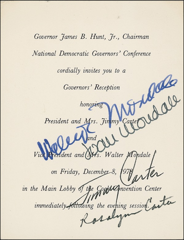 Lot 16 Carters and Mondales Invitation