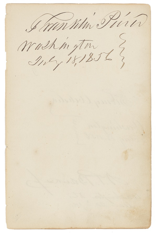 Lot 108 Franklin Pierce Signature