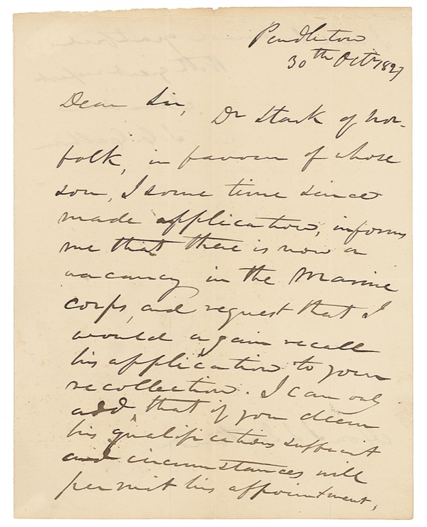 Lot 182 John C. Calhoun Handwritten Letter Signed