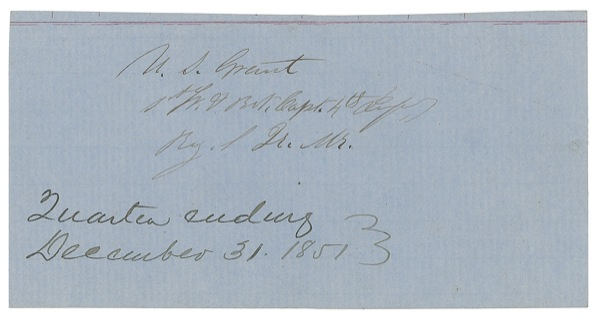 Lot 57 U. S. Grant Signature