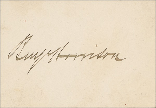 Lot 63 Benjamin Harrison Signature
