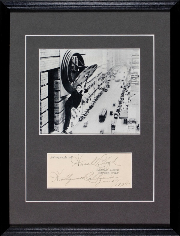 Lot 993 Harold Lloyd Signature