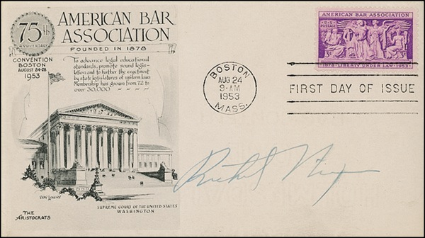 Lot 105 Richard Nixon First Day Cover