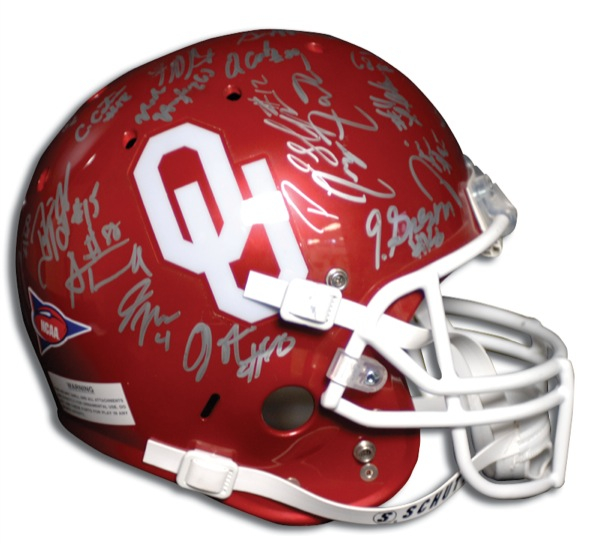 Lot 1335 Oklahoma Sooners Football Helmet