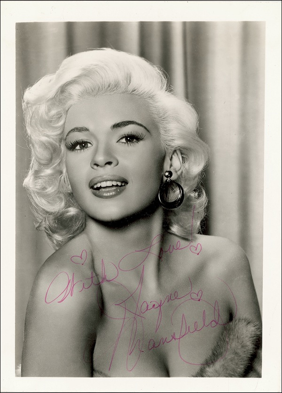 Lot 1007 Jayne Mansfield Signed Photograph