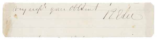Lot 342 Robert E. Lee Signature