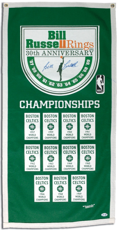 Lot 1392 Bill Russell Replica Banner