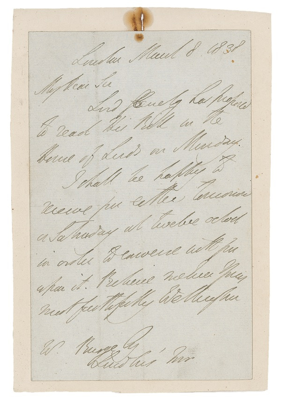 Lot 375 Duke of Wellington Handwritten Letter Signed