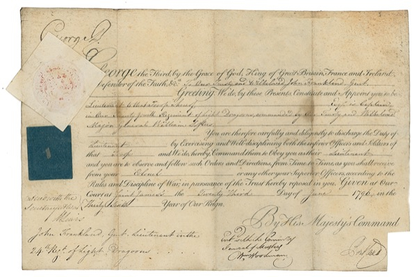 Lot 226 George III Signed Document