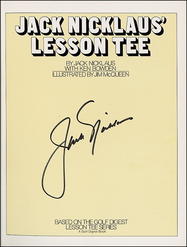 Lot 1330 Jack Nicklaus Book