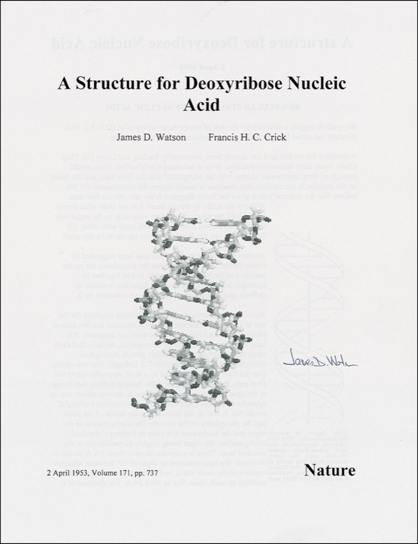 Lot 297 James D. Watson Article