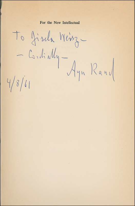 Lot 531 Ayn Rand Book