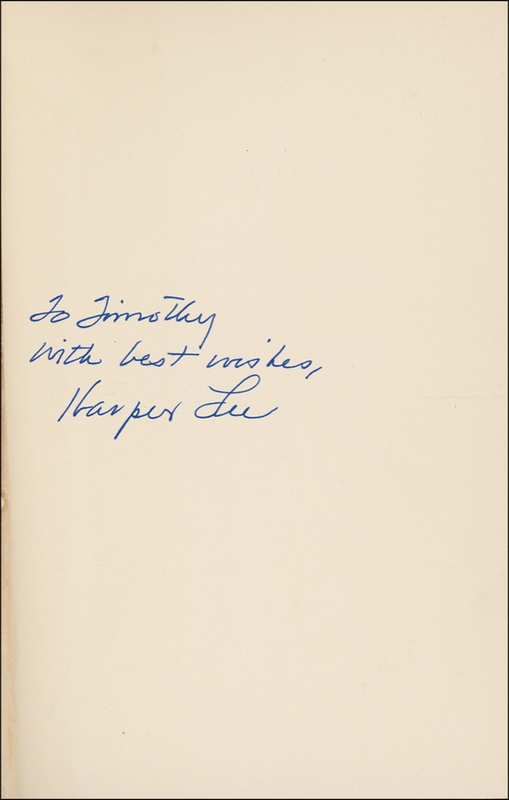Lot 518 Harper Lee Signature and Book