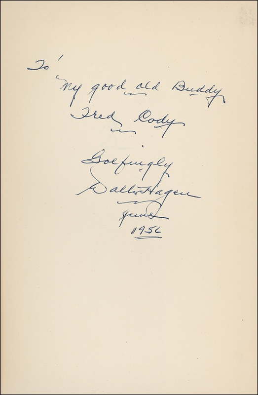 Lot 1231 Walter Hagen Book