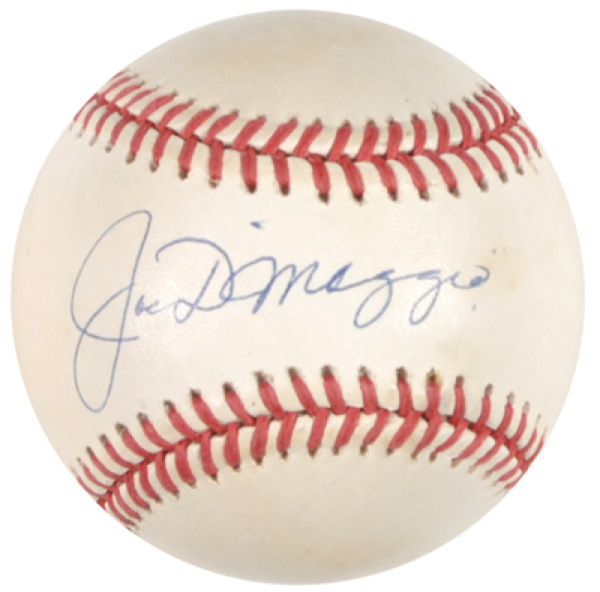 Lot 1201 Joe DiMaggio Baseball