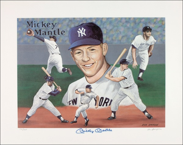 Lot 1294 Mickey Mantle Print