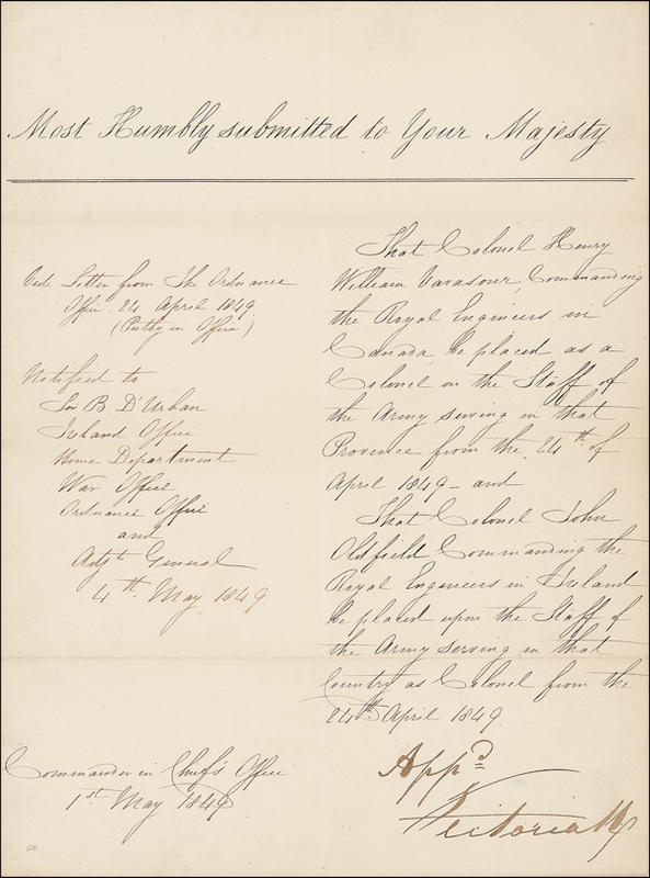 Lot 292 Victoria Signed Document