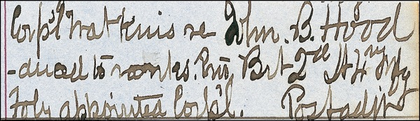 Lot 333 John Bell Hood Signature
