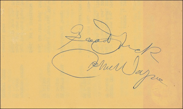 Lot 1105 John Wayne Signature