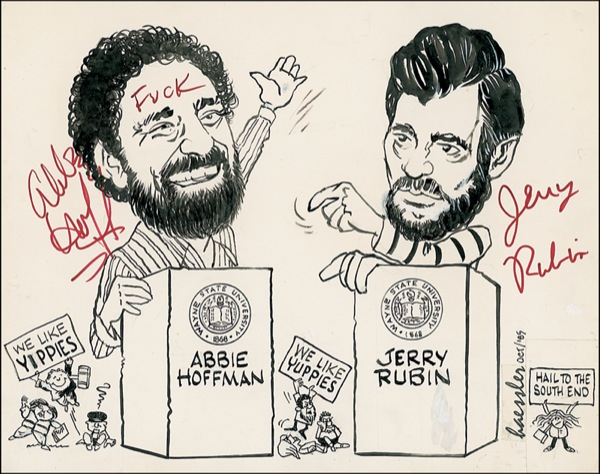 Lot 237 Abbie Hoffman and Jerry Rubin Original Comic Artwork