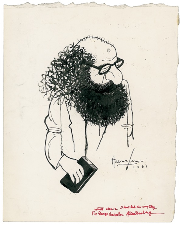 Lot 494 Allen Ginsberg Artistâ€™S Caricature