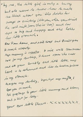 Lot #625 Beatles: Sutcliffe, Stuart: ?Your own little Stuart?: Sutcliffe attempts German in an effusive letter to girlfriend Astrid Kirchherr - Image 3