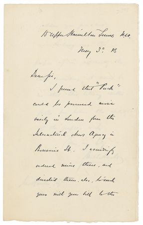 Lot #499 Bret Harte Handwritten Letter Signed - Image 2