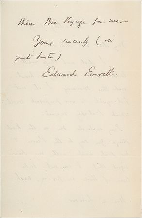 Lot #213 Edward Everett Handwritten Letter Signed - Image 2