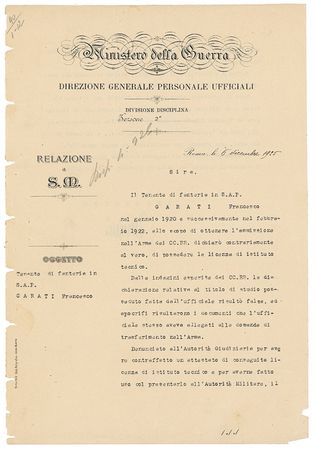Lot #261 Benito Mussolini Signed Document - Image 2