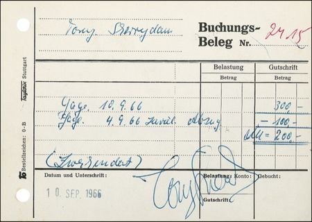 Lot #619 Beatles: Sheridan, Tony Signed Document - Image 1