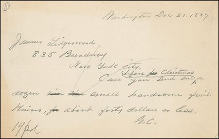 Lot #20 Grover Cleveland: Cleveland’s last minute