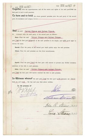 Lot #285 Titanic: Isidor and Ida Strauss: THE GREAT SHIP WENT DOWN: Scarce document signed by first-class TITANIC casualties ISIDOR and IDA STRAUS - Image 1