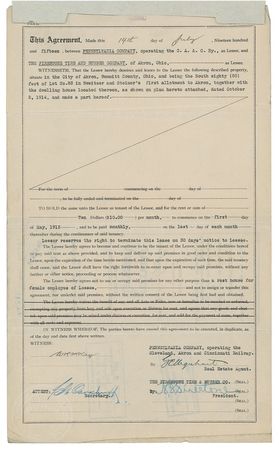 Lot #215 Harvey S. Firestone Signed Document - Image 2