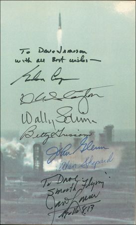 Lot #449 Mercury Astronauts: We Seven signed by five, plus two - Image 1