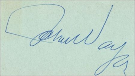 Lot #1107 John Wayne Signature - Image 2